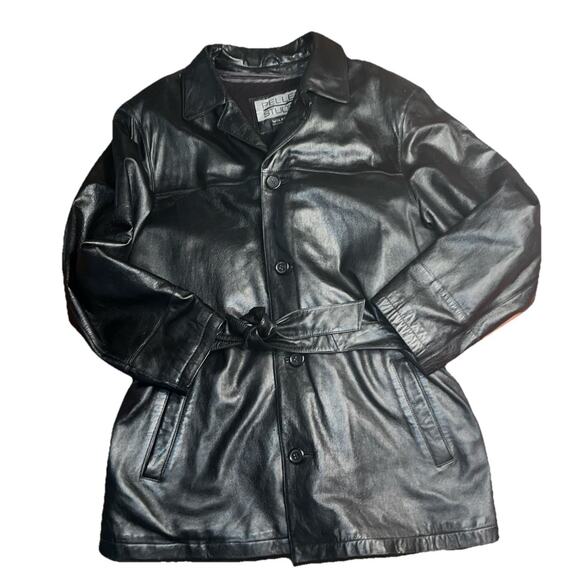 Pelle Studio Other - Pelle Studio Leather Jacket Men’s L Black Wilson’s Jacket Liner Tie